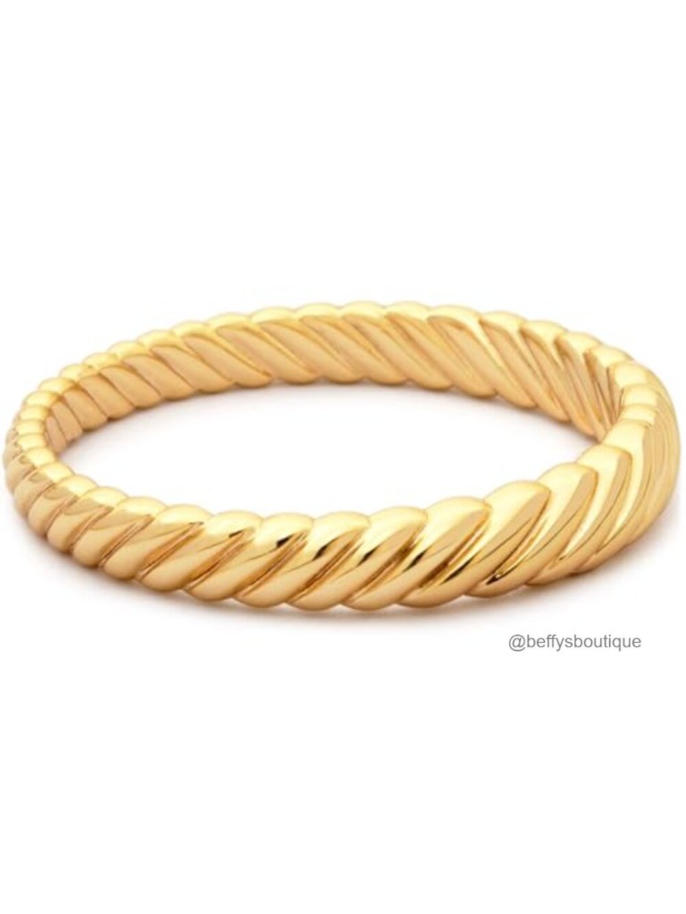 Gold Plated Thumb Ring Wide Band Twist Ring Stackable Women